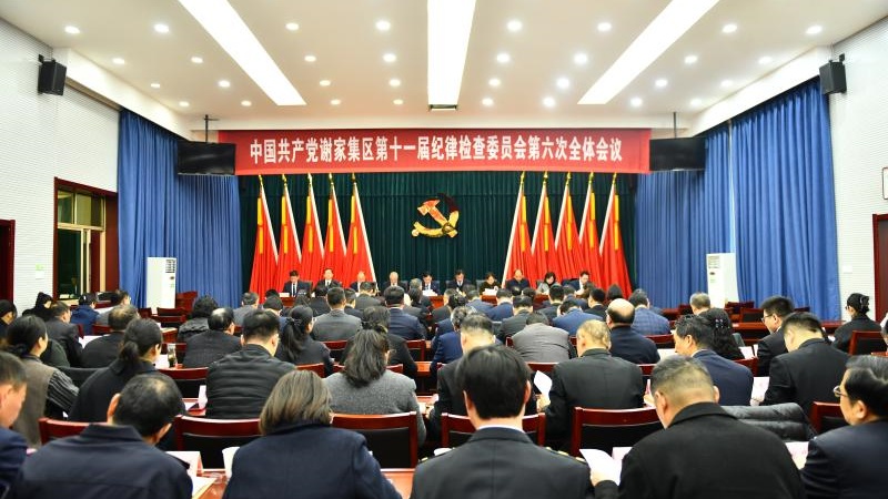 中共谢家集区第十一届纪律检查委员会第六次全体会议召开